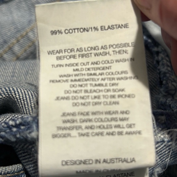 ROLLA’S Sz 28 High Rise Slim Light Was Blue Denim Jeans Classic 5 Pockets - Picture 11 of 11